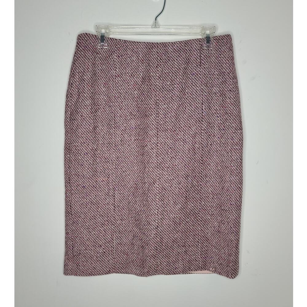 Victoria's Secret Body by Victoria pink herringbone tweed wool pencil skirt - 8